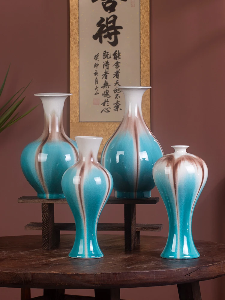 Modern Jingdezhen Ceramic Vase Decoration Dining Table TV cabinet Living Room Water Nourishing Flower Vase Decoration