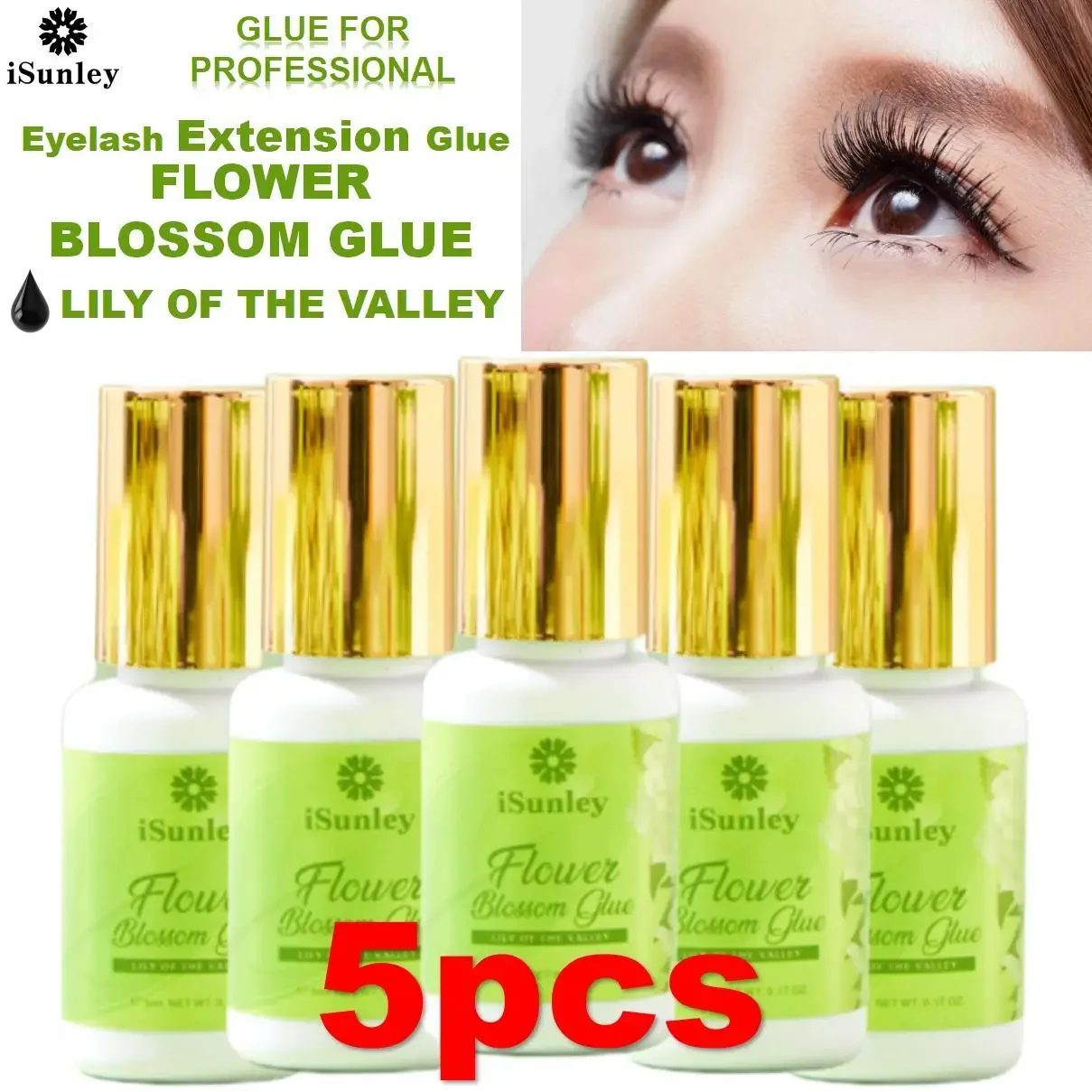 5pcs 0.5-1S Super Fast Drying Glue for Professional Eyelash Extension Waterproof Lashes Supplies Eyelash Adhesive Latex Free