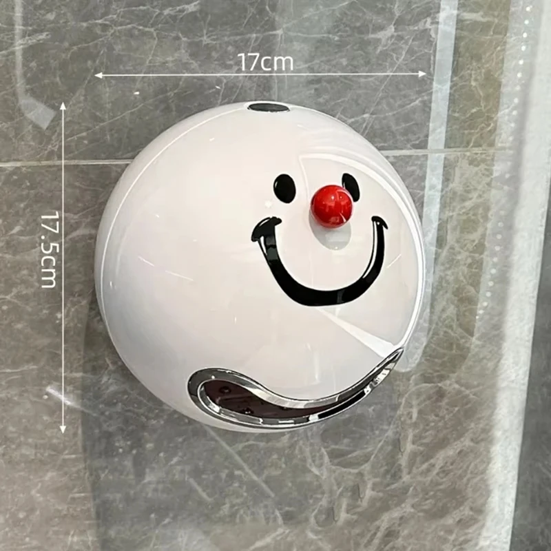 หน้ายิ้มไม่เจาะกล่องกระดาษชําระติดผนังกล่องกระดาษทิชชู่ห้องน้ําม้วนกระดาษดูดกล่องกระดาษ