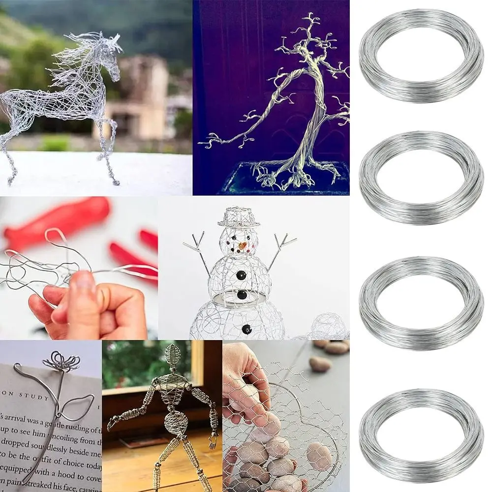 Hardware Accessories Solid Wire Galvanized Iron Wire Steel Wire Galvanized Hobby Wire Crafts DIY Projects