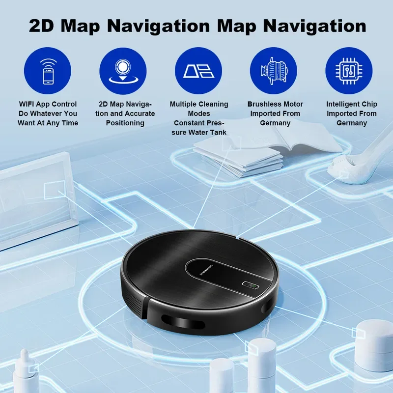 Liectroux N7S-U Vacuum Cleaner 3 in 1 Sweeping Mopping Intelligent Home Cleaning Device for Germany Market