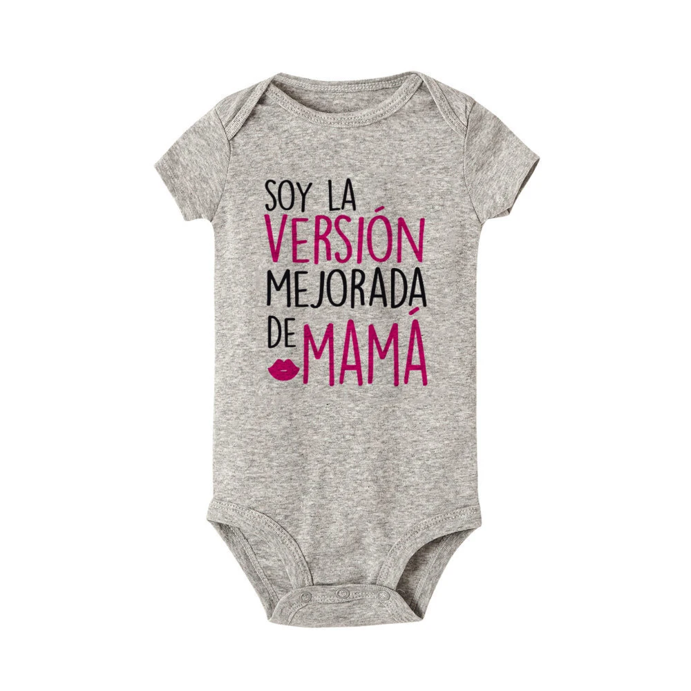 Baby Bodysuit I\'m An Improved Version of Mom Baby Romper Girls Boys Clothing Newbron Jumpsuit Infant Outfit Toddler Present