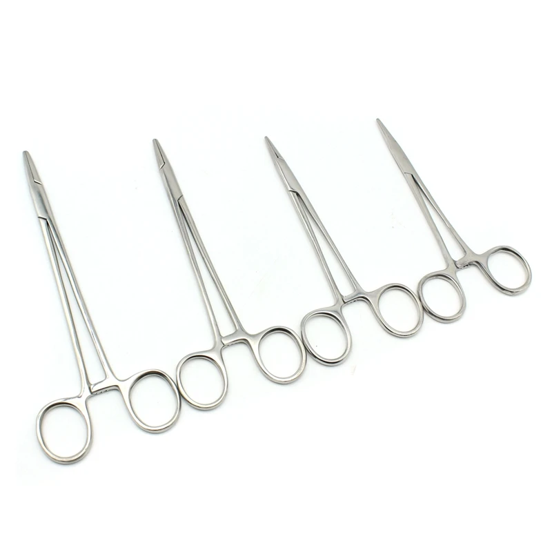

Stainless Steel Locking Forceps Artery Surgical Clamp Curved Straight Tip Fish Hook Pliers Hemostatic Forceps Hand Tools