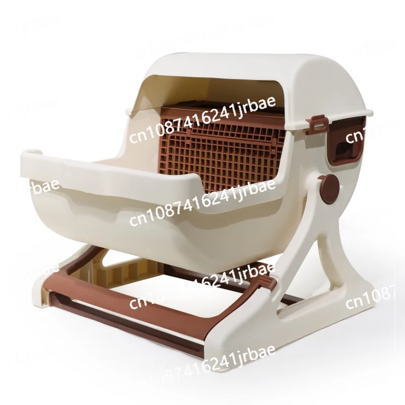 

Cat Litter Box Sandbox Tray Filler For Cats Toilet Self-Cleaning Dustbin With Absorbent Crystal Garbage Sanitation