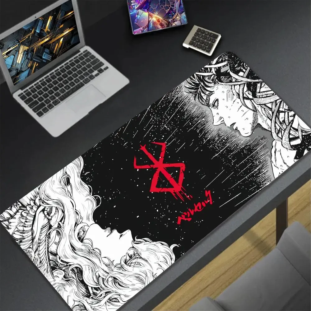 Gamer 90X40cm XXL Mouse Pad Berserks Guts Anime Dywan Gaming Accessories Varmilo Keyboard Computer Mousepad CS GO LOL Desk Mat