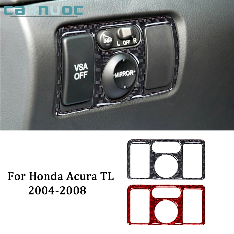 For Honda Acura TL 2004 2005 2006 2007 2008 Carbon Fiber Driver Seat Light Control Car Decorative Stickers Interior Accessories