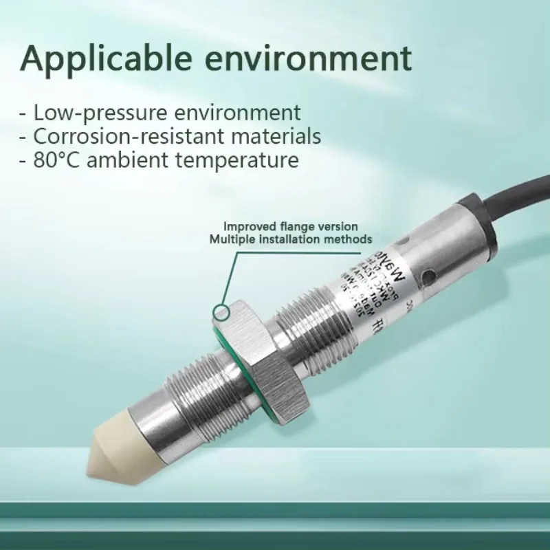 Food-grade Capacitive Stainless Steel Liquid Level Transmitter for Viscous Liquids (Butter, Cheese, Grease) NPN PNP 4-20mA