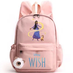 Disney Movie Wish Backpack for Girls Boys Teenager Children Rucksack Casual School Bags Travel Rabbit Ears Backpacks Mochila