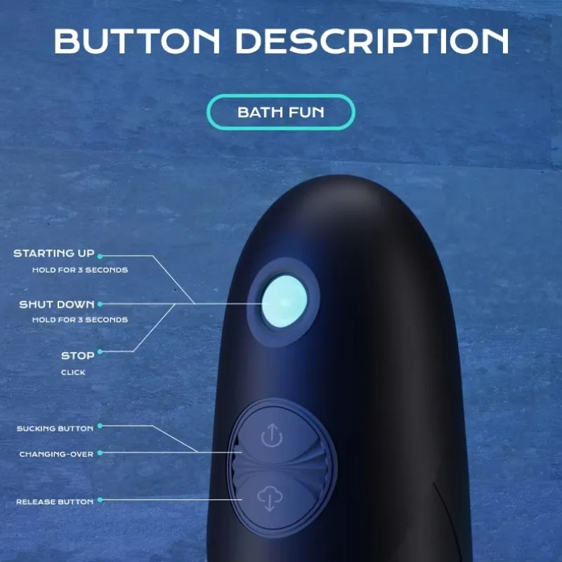 3 in 1 Water Spa Massager Penis Enlarger Male Masturbator Vacuum Pump with 3 Suction Intensities Endurance Trainer Penis for Men