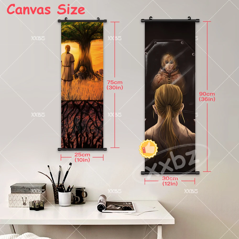 Vinland Saga Anime Home Decor Thorfinn Karlsefni Wandkunst Askeladd Gemälde Hängende Björn Scrolls Bild Thors Leinwand Poster – Detail 5