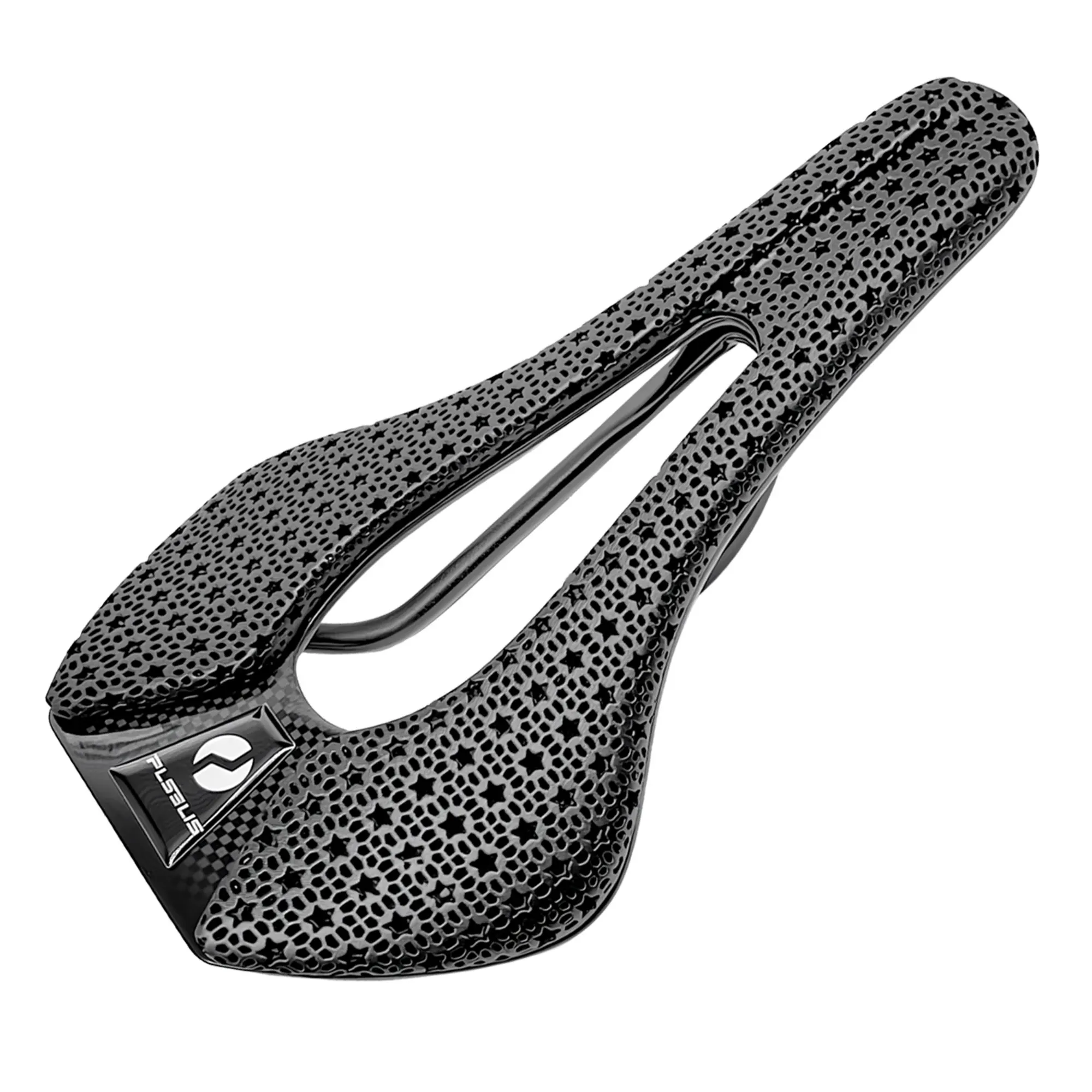 Plselis Full Carbon Bicycle Saddle Lightweight 170g Shock Absorption Ergonomic Design Bike Seat Cushion for Comfortable Riding