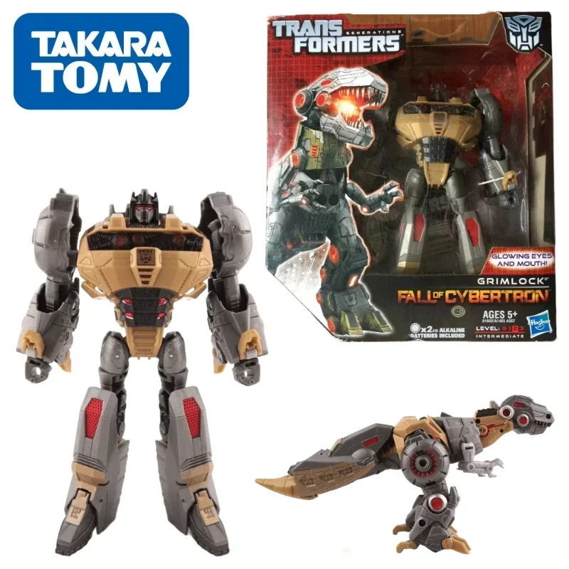 

В наличии Takara Tomy Transformers G Series Fall of Cybertron Class V Grimlock Robot Аниме Экшн-модель Игрушки Подарочная фигурка