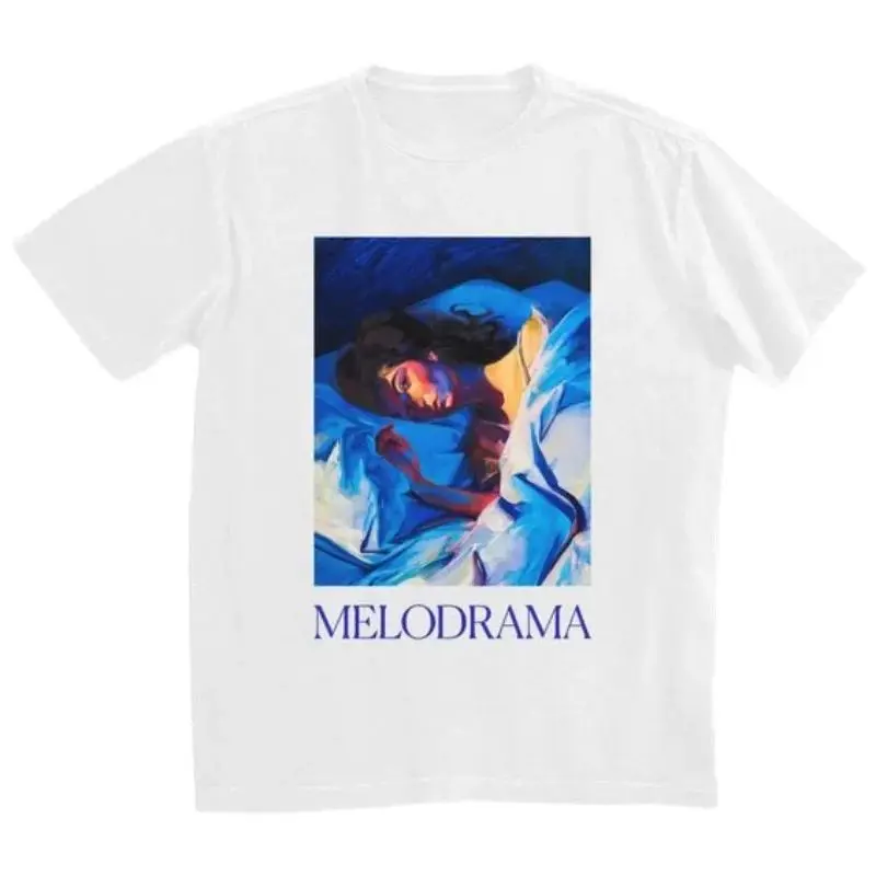 Pop Music Graphic Tee Lorde Album Cover Melodrama Painting T-Shirt Grunge Aesthetic Street Style Tee Y2k Fashion Tops Unisex