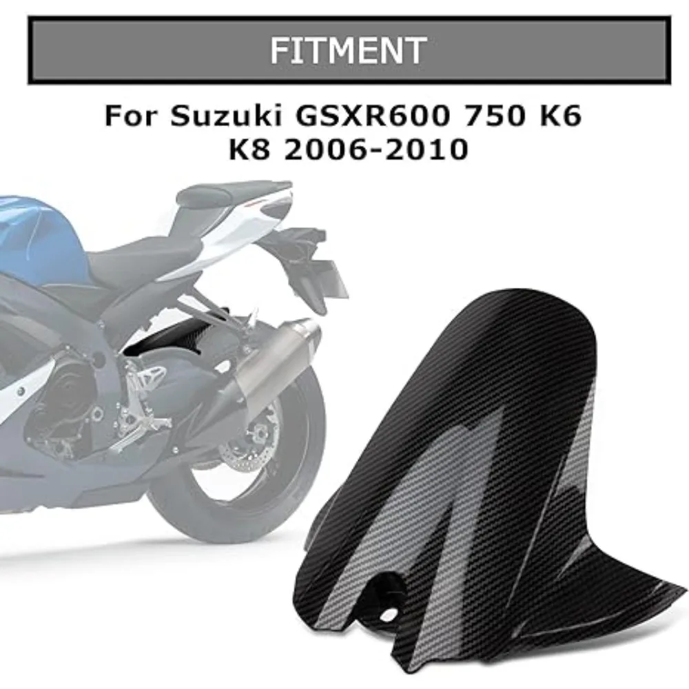 Motorcycle Rear Fender Mudguard Tire Hugger for Suzuki GSXR600 GSXR750 K6 K8 2006 2007 2008 2009 2010 Accessories