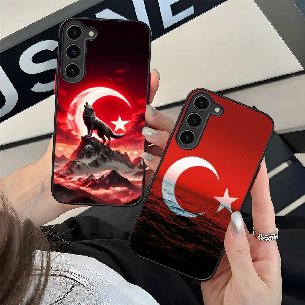 Turkey Flag Phone Case for Samsung Galaxy S26 S25 S24 S23 S22 S21 Plus FE Ultra Skin Feel Shockproof Cover