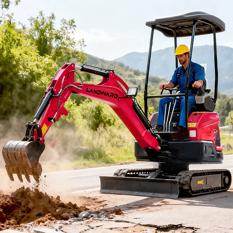 

China 2 Ton Excavator Laidong/Kubota Engine Agricultural Crawler Mini Excavator 1.5 Ton Small Excavator Digger Euro 5 Customized