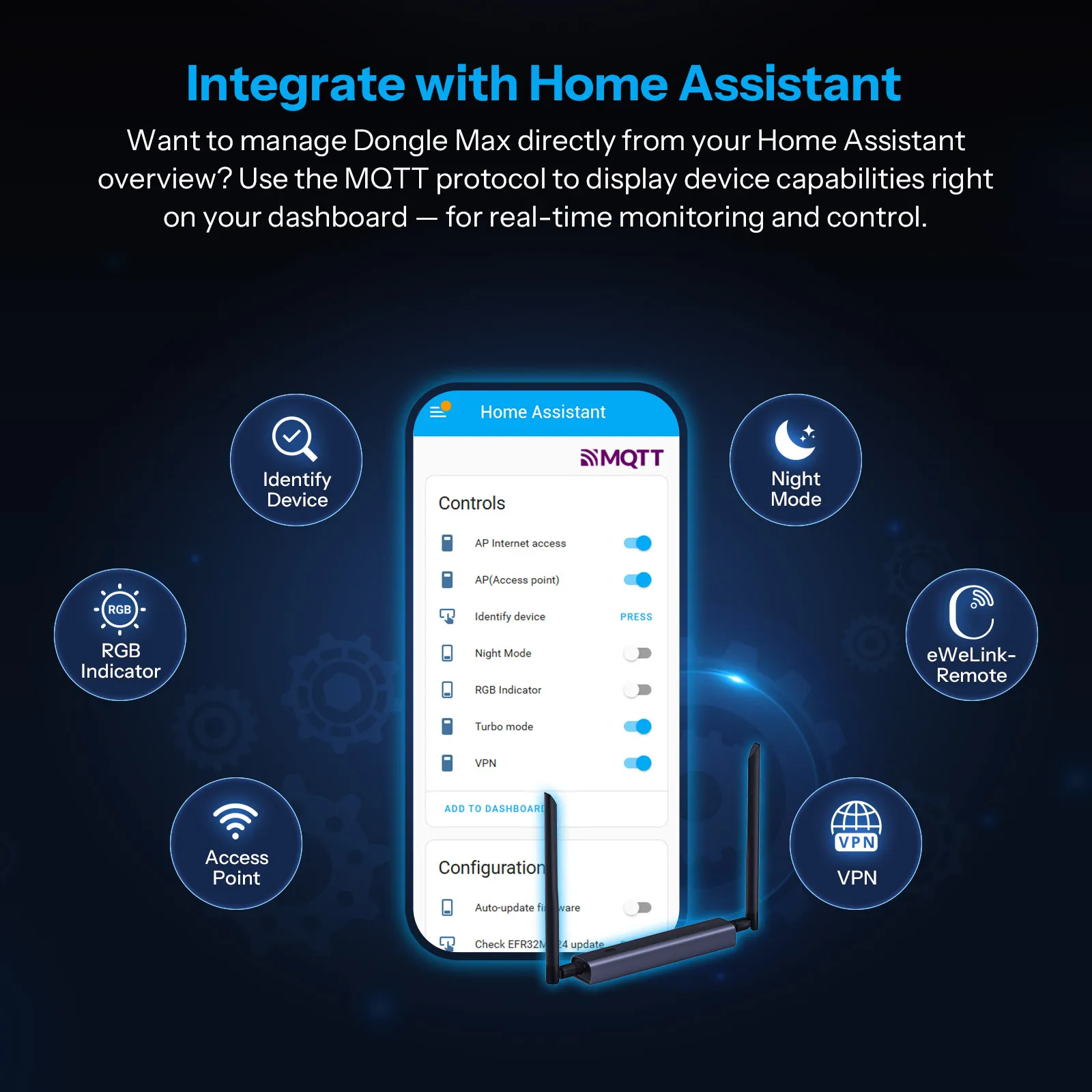 Picture 6: SONOFF Dongle Max Zigbee/Thread PoE Dongle-M High-Performance Chipset Web-Based Management Interface Supports Ethernet,Wi-Fi,USB