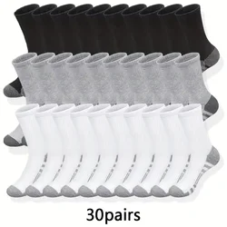 10/30 Pairs of High-Quality Soft and Comfortable Men's Running Socks Summer Sweat Wicking and Breathable Basketball Sports Socks