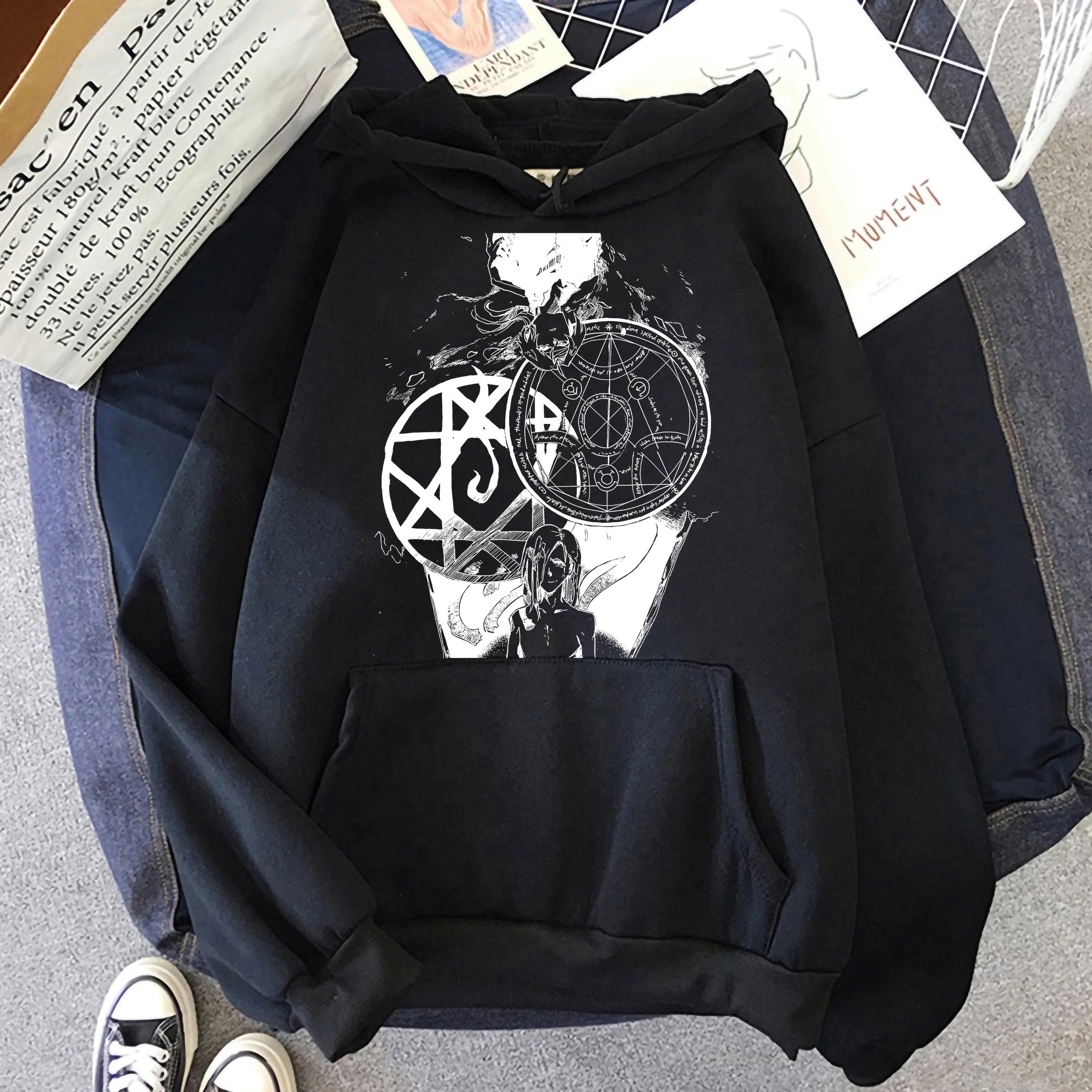 Sudadera unisex de anime Fullmetal, Hermanos, Camiseta de anime de Edward y Alphonse Elric, Hermandad de los Alquimistas, Puerta de la Alquimia