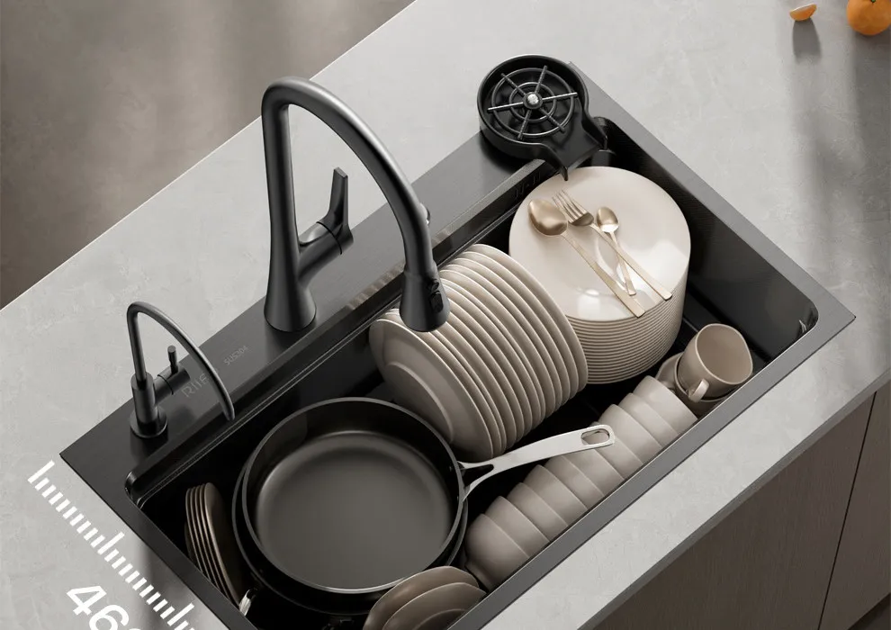 Stainless steel kitchen sink thickened under counter household sink sink