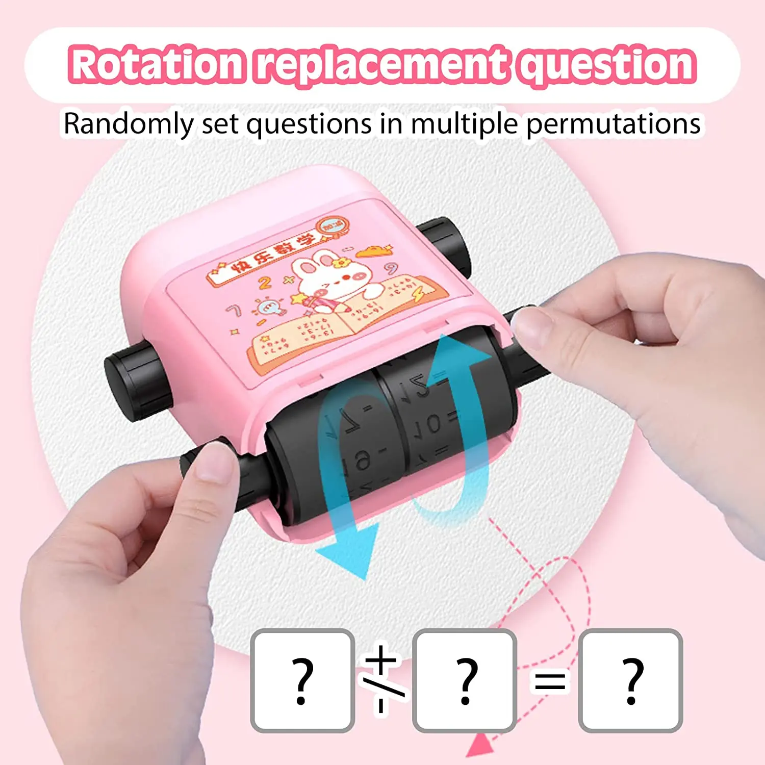 Roller Digital Teaching Stamp Reusable Addition and Subtraction Roller Stamp Within 100 Teaching Math Practice Questions