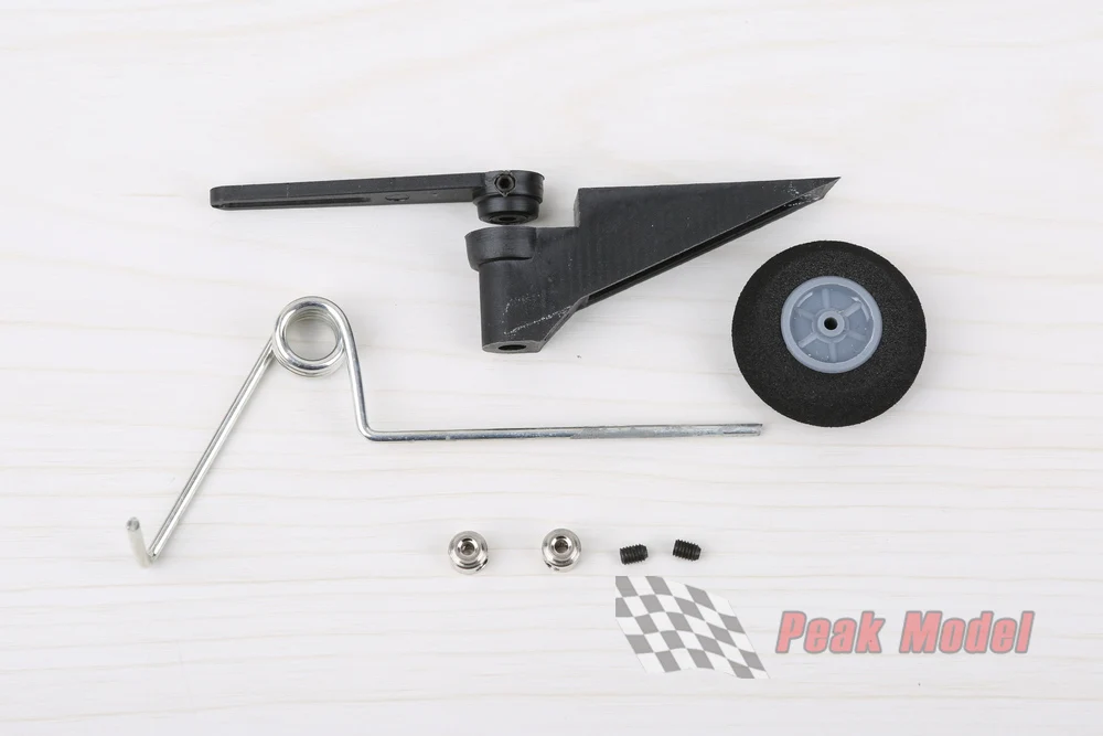 Ensemble arrière de train d'atterrissage de roue arrière pour avion RC en bois Balsa, Compatible avec moteur à essence, essence, huile, classe 25-60/60 – 120