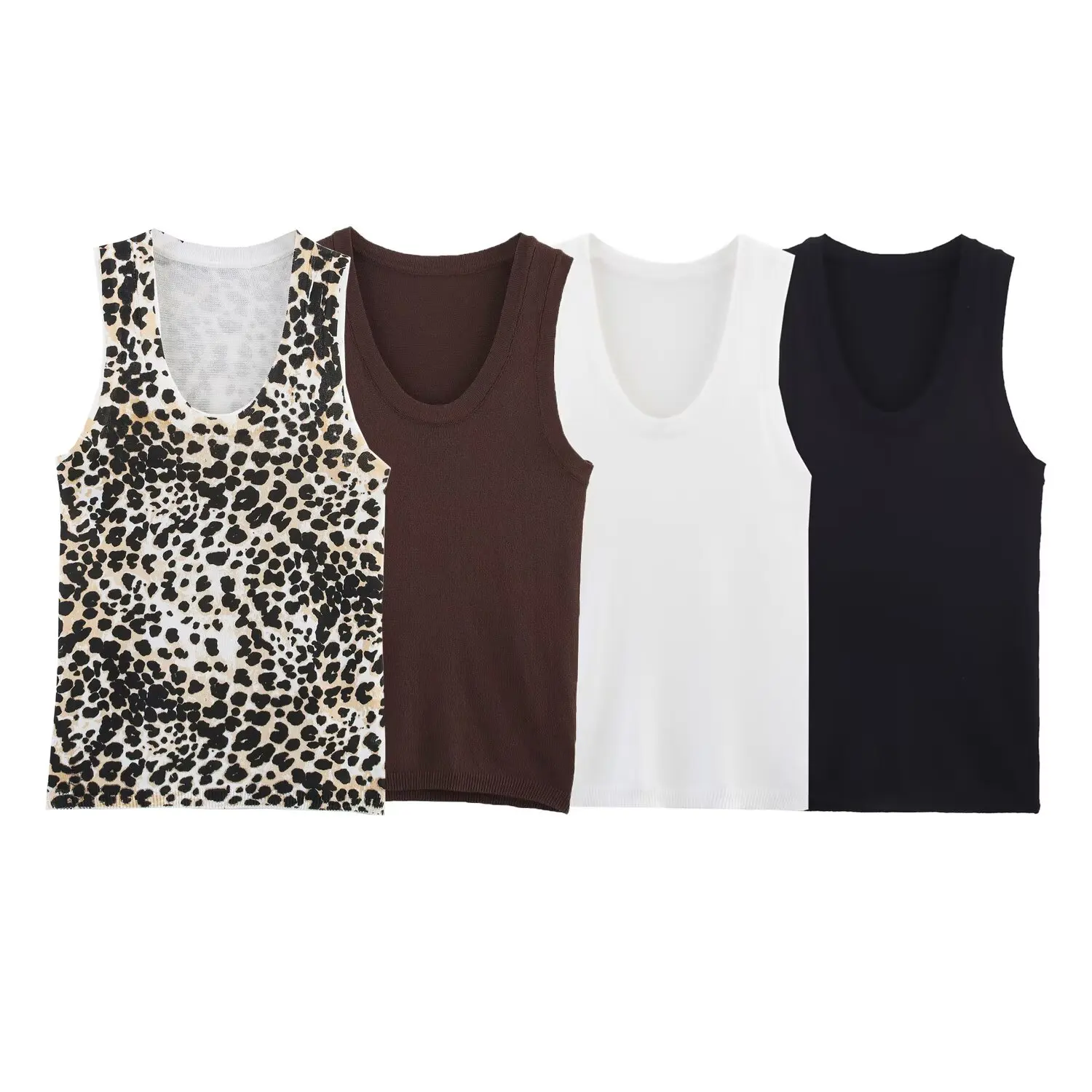 

UNIZERA women's top slim fit and slimming flat needle basic style versatile sleeveless temperament summer new top