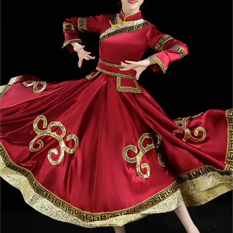 Performance Costume Dancing Dress Art Exam Mongolian Robe Dance Female