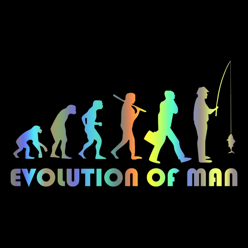 20x11cm The evolution of man Fisherman. Fishing funny car sticker and decal vinyl auto car stickers