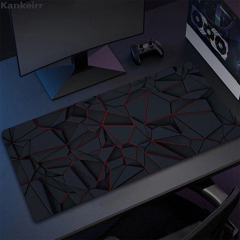 لوحة ماوس بنمط هندسي، وسادات ماوس ألعاب، لوحة مفاتيح للكمبيوتر المحمول، لوحة ماوس XXL كبيرة، لوحة ماوس مطاطية للألعاب، سجادة مكتبية غير قابلة للانزلاق #5