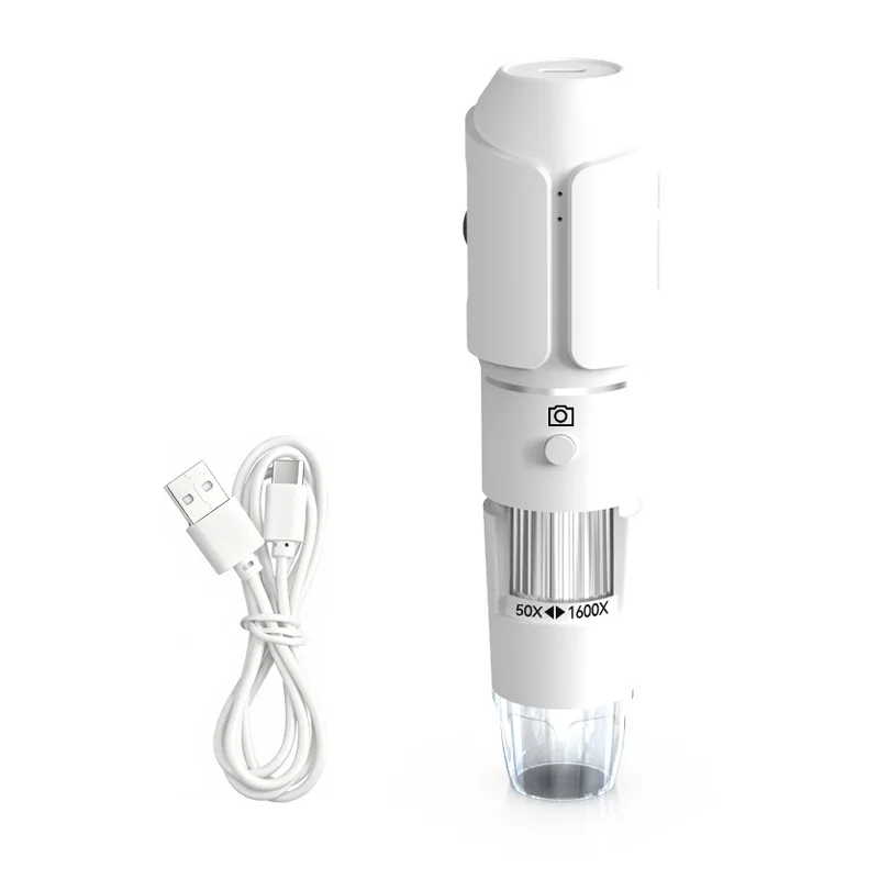Wireless Digital Microscope 1600X Beauty Electronic Magnifier Mini Handheld Endoscope Inspection Camera 8 LED For iPhone Android