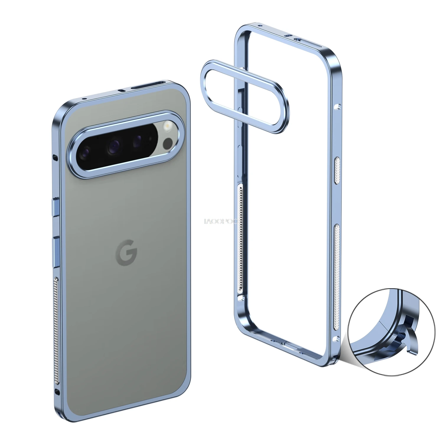 Aluminiumrahmen Metall-Bumper-Hülle für Google Pixel 10 9 Pro XL 8 7 Pro 10A 9A mit Linsenschutz aus Metall, ultradünn, leichtgewichtig.