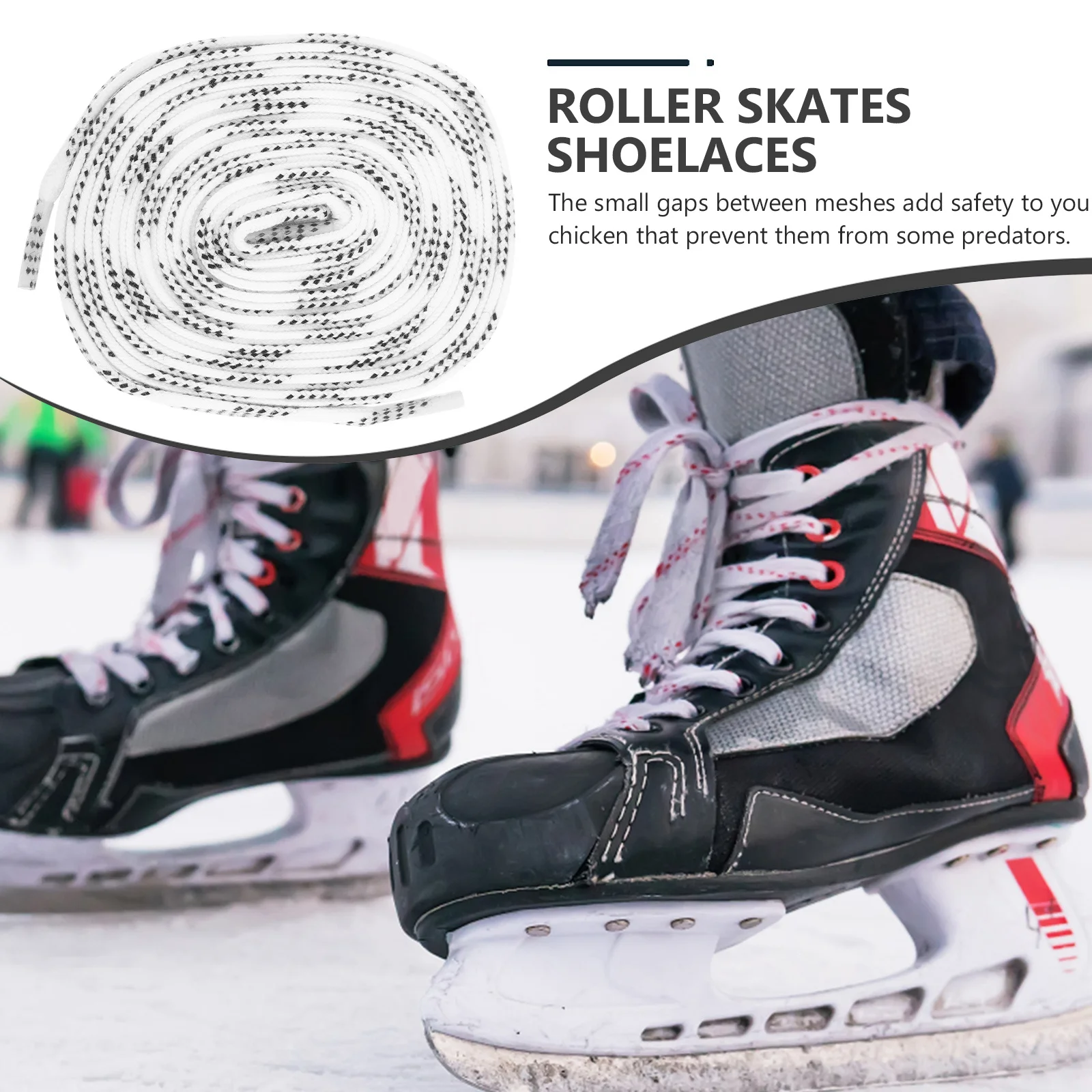

1Pair Ice Skates Laces High Toughness Flat Polyester Shoelace for Skating Hockey Excellent Grip Performance
