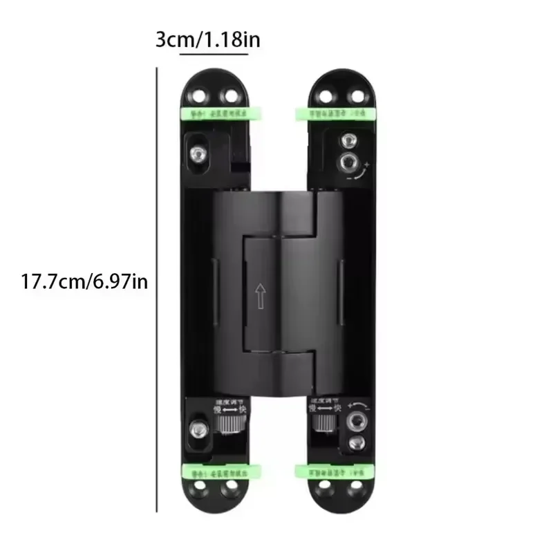 Silent Close Hydraulic Adjustable Hinge Folding Adjustable Invisible Door Hinge Furniture Fittings Strong Bearing Capacity