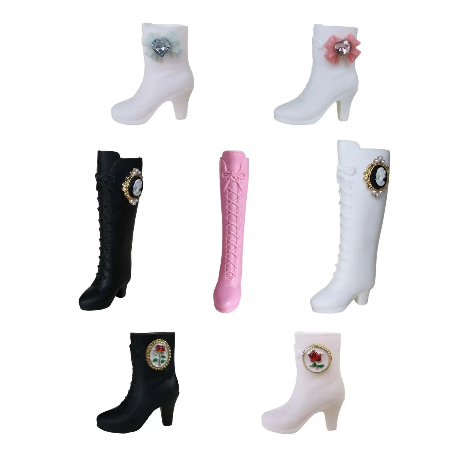 أحذية دمية بمقياس 1/6 لشخصيات الحركة، أحذية صغيرة بكعب عالٍ لموديلات 12 بوصة