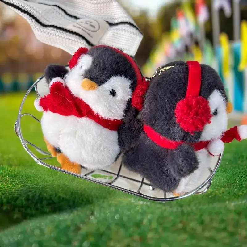 귀여운 펭귄 인형 열쇠고리; 크리스마스 만화 캐릭터 가방 펜던트; 책가방 장식 선물