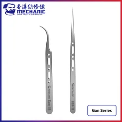 MECHANIC Gan Series Anti-magnetic Stainless Steel High Hardness Tip Precision Tweezers Electronic Component Chips Repair Tool