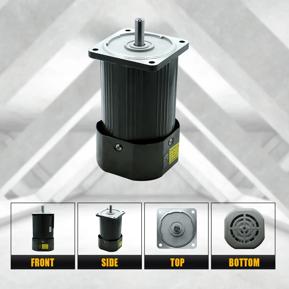 120W Micro AC Motor 110v 220v Single Phase Asynchronous Motor Gear Motor 15mm Motor Shaft 5-1400RPM 50/60hz For Packing Machine