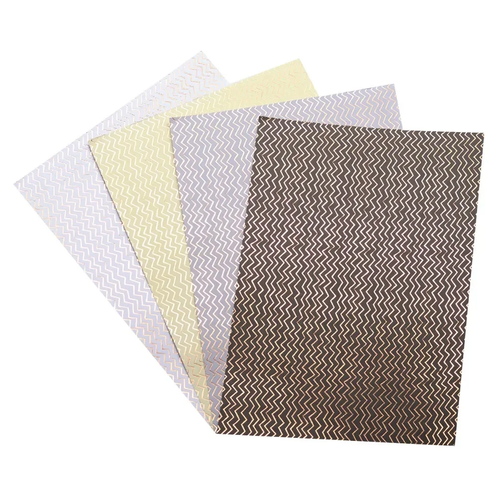 Kreative Goldblattblätter im A4-Format, strukturiertes, dekoratives Scrapbooking-Papier, Gold-Silber-Folien-Bastelpapierblock für Planer und Journaling – Detail 25