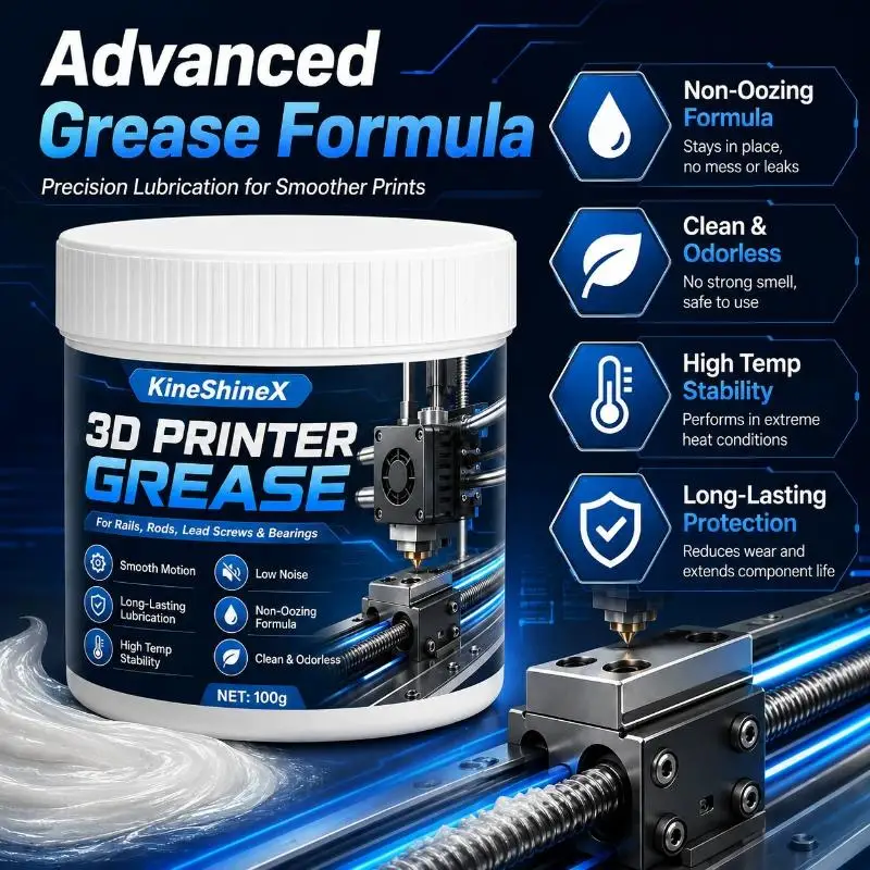 【C】3D Printer Lithium Grease, High-Speed Lubricant For Lead Screws & Linear Rails, Reduce Noise Friction Wear, Smooth Print