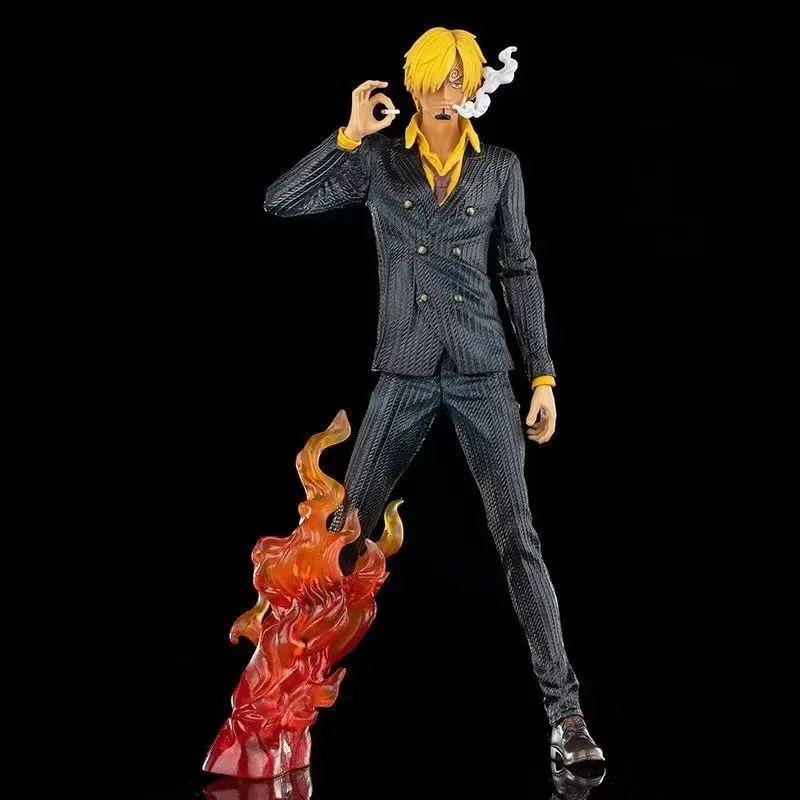 One Piece Sanji Cartoon Cute 3D Figure Model Personality 2D Doll Desktop Ornament Toy Animation Peripheral Wholesale