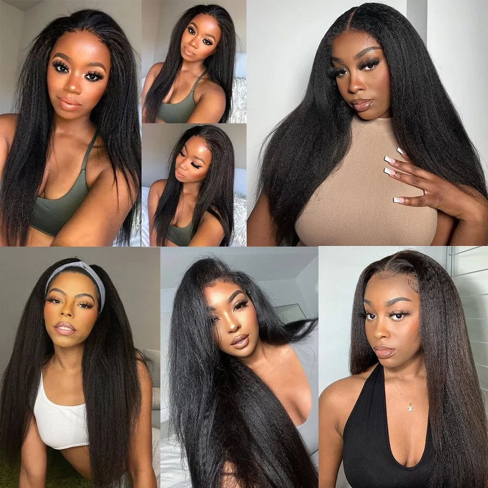 Paquetes de cabello humano Kinky Straight 12A brasileño virgen sin procesar extensiones 100% cabello humano entrega 2-5 días 6