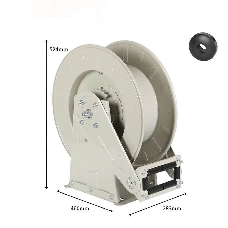 Factory Outlet Heavy   3/4 Inch Carbon Steel Black Hydraulic Empty Reel Fuel Reel with Under Guide Reel