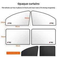 2Pcs Car side window sunshade magnetic sunshade For TRD TOYOTA Crown Reiz Corolla Prada Alphard Yaris Vitz Camry GT86 Corolla