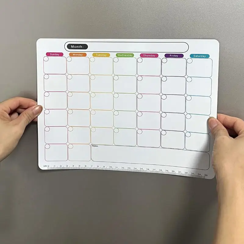 Hot Sale Magnetic Refrigerator Dry Erase Calendar Monthly Planner Whiteboard Record Message Board Memo Pad Kitchen Fridge Decor