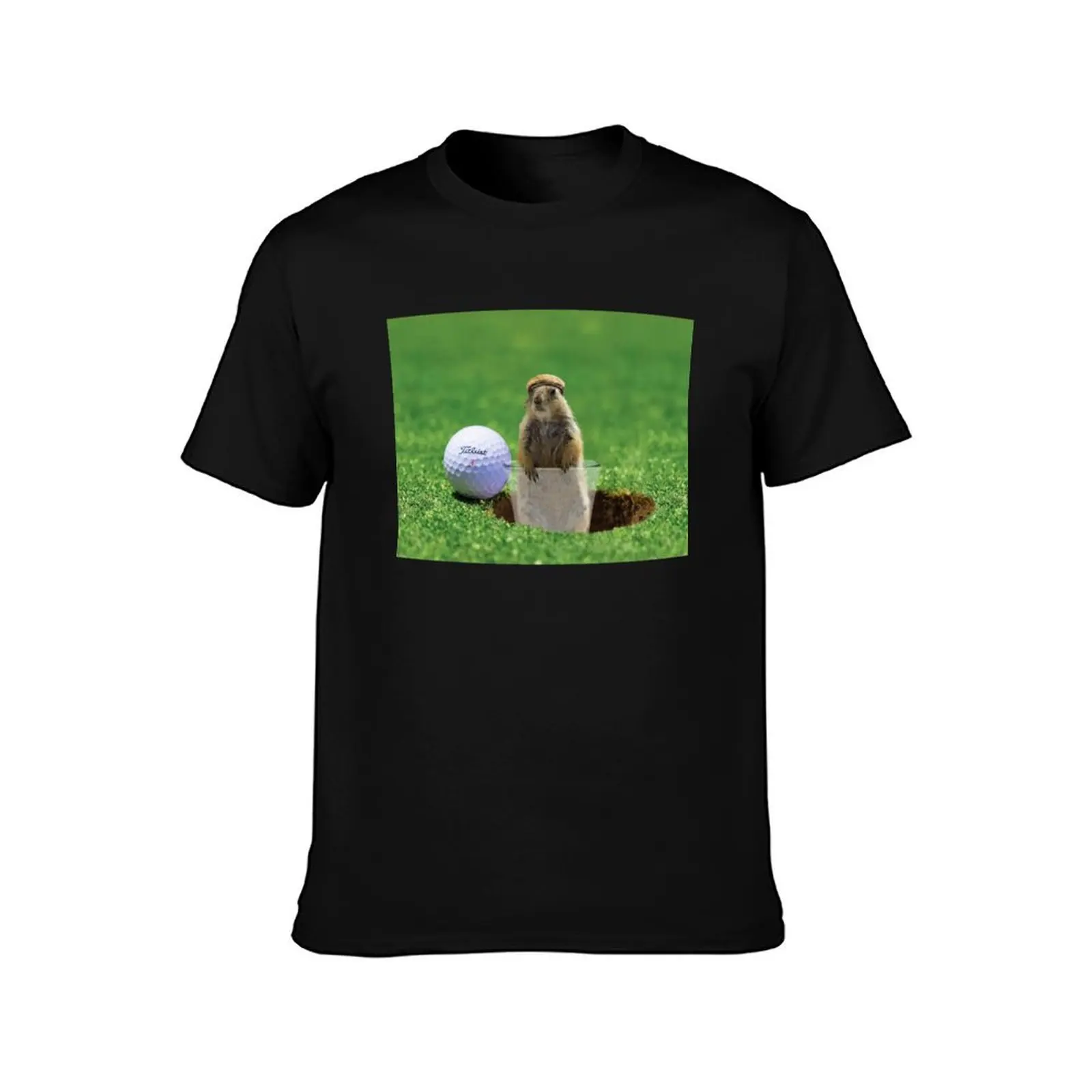 Gopher Golf T-Shirt Summer Casual Cotton Tee Oversized Streetwear Tops Vintage Graphic Print Loose Fit Short Sleeve