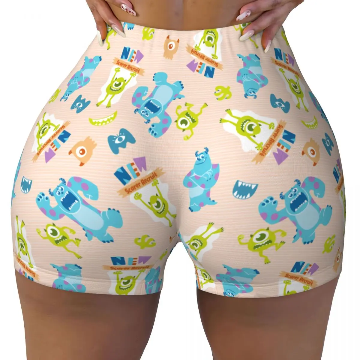 

Custom Comic Monsters University Mangas Gym Biker Running Shorts for Women Workout Yoga Shorts