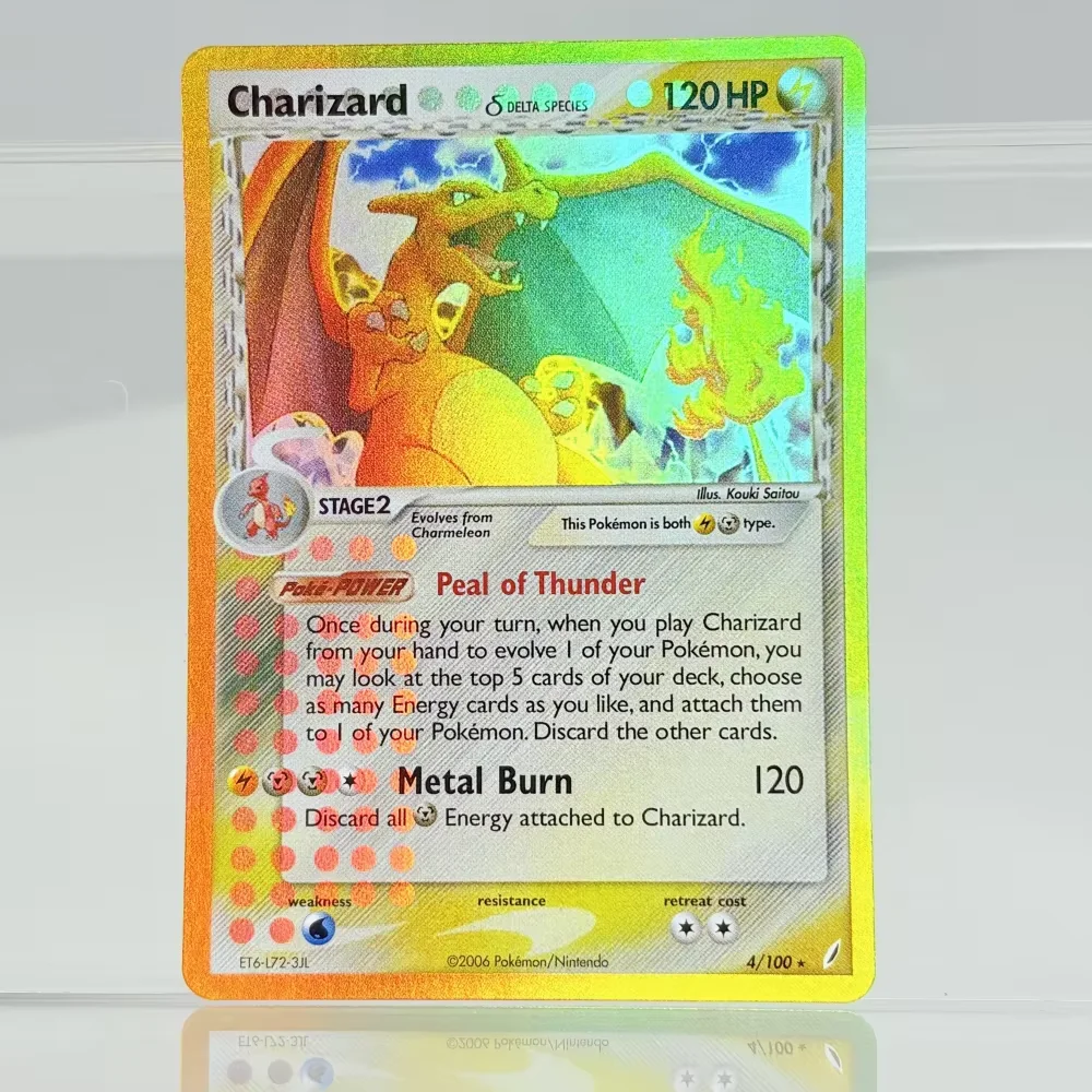 Holographic Game Trading Collection PTCG Proxy Cards Charizard Pikachu Mew EX Singl PKM Folienkarten PROXY Card