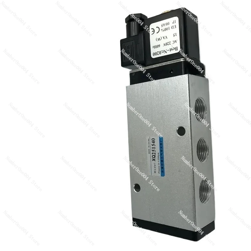

Электромагнитный клапан XQ251540 Двухпозиционный пятиходовой реверсивный клапан AC220V DC24V Вольт Четырехточечный G1/2