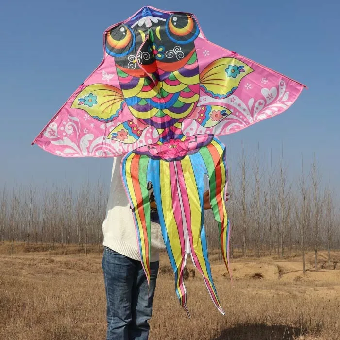 Cerf-volant Goldfish pour enfants, chinois, rouge, bleu, vert, rose, estampage, offre spéciale, nouveau, 2023